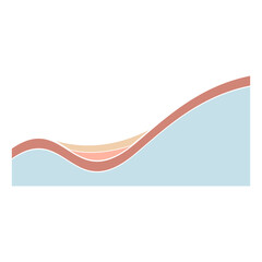 Wall Mural - Abstract Wavy Shape