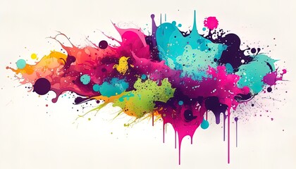 bstract watercolor colorful shapes on white background. Made with Generative Ai