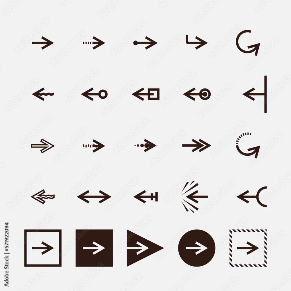 Arrows vector icon set. Accent arrow design for your projects, check ...