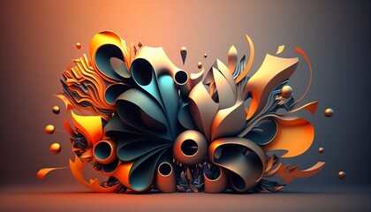 Wall Mural - 3D Abstract Realistic Background