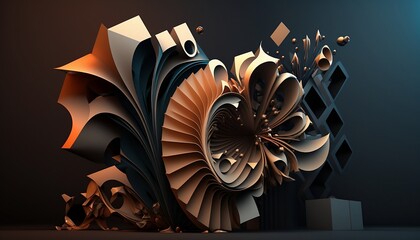 Wall Mural - 3D Abstract Realistic Background