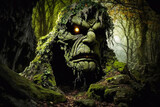 Fototapeta  - Legendary Monster Concept Art at forest. Generative AI