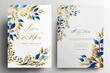 wedding invitation card  template design with watercolor greenery leaf and branch,water color invitation ,beautiful floral wreath. Generative AI