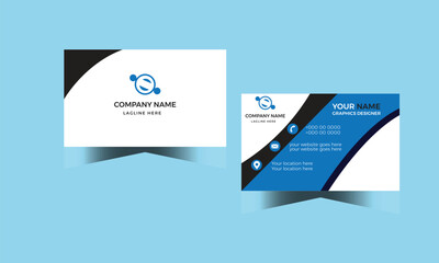 Wall Mural - Business card template.Simple and clean business card design.