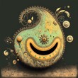Paisley Smiley, made by Ai, AI-Art