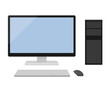 © wakuwaku - Illustration of desktop computer and keyboard and mouse