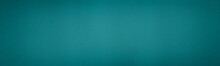 Dark Teal Textured Wide Background. Turquoise Color Wall Panoramic Texture