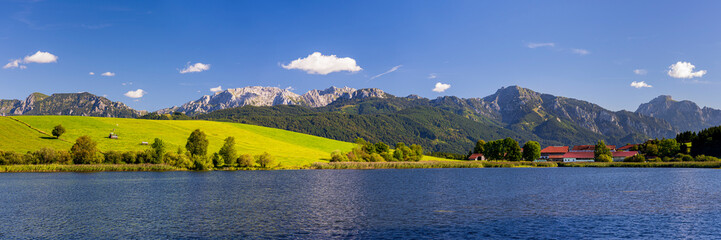 Poster - Panoramic view to alps mountain range in Bavaria, Germany