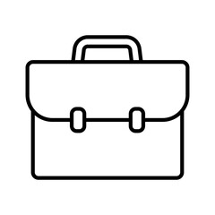 Wall Mural - Business bag icon, briefcase vector icon. Suitcase, portfolio symbol, linear style pictogram isolated on white.