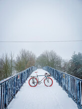Bicycle In The Snow