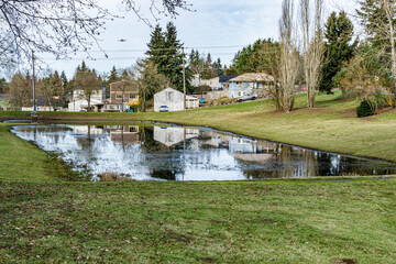 homes pond reflection 2