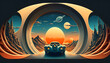 © Augusto - A Dystopic Futurist Strange Wold Wallpaper, Ultra High Resolution, AI Generative