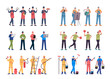 © Johnstocker - Bundle of many career character 9 sets, 24 poses of various professions, lifestyles,