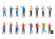 © Johnstocker - Bundle of 4 character sets, 16 poses of various professions, lifestyles