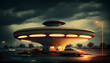© MagicsPhotos - unidentified flying saucer, ufo station, aliens, generated ai