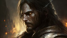 Aragorn, The Lost King Of Gondor, Reclaims His Rightful Place As A Leader And Warrior, Guided By His Loyalty To His Friends And His Love For Arwen. AI Generation.