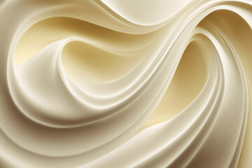 Wall Mural - Soft yoghurt ice cream texture satin background, generative ai