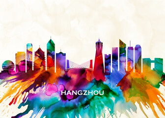 Fototapete - Hangzhou Skyline