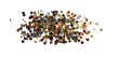 © vegefox.com - confetti png. Gold confetti falls from the sky. Glittering confetti on a transparent background. Holiday,