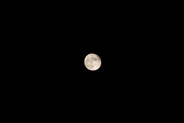 Wall Mural - Full moon in the black night sky