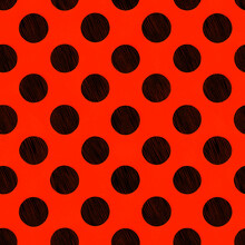 Polka Dot Seamless Pattern. Minimal Fashion Design Print. Polka Dots Creative Trendy Red Black Modern Background, Tile. For Home Decor, Fabric Textile Pattern, Postcard, Wrapping Paper, Wallpaper
