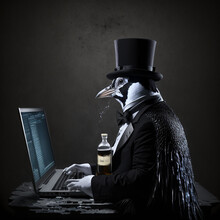 Penguin With Laptop