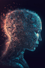 Concept of Intelligence Artificial,illustration,created with Generative AI Technology