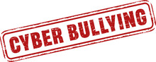 Cyber Bullying Grunge Rubber Stamp