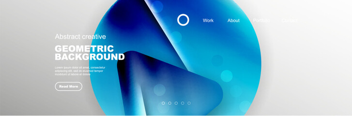 Wall Mural - Abstract background for your landing page design. Web page for website or mobile app wallpaper