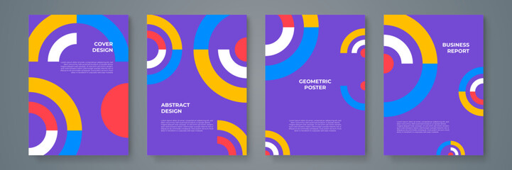 Creative geometric art prints. Mimimalist cover templates.