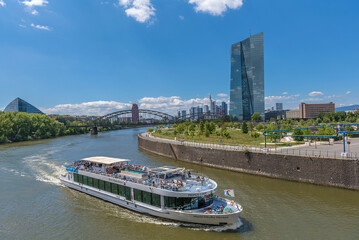 Wall Mural - View across the river Main to the European Central Bank, Frankfurt, Germany