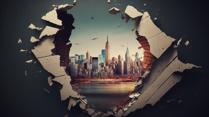 Wall Mural - broken_wall