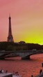 Colorful Sunset In Paris