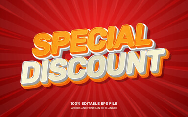 Wall Mural - Special Discount Sale 3d editable text style effect	
