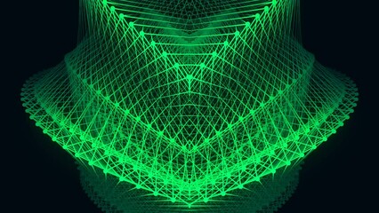 Fototapete - Abstract background symmetrical seamless loop animation. 3d rendering 4K