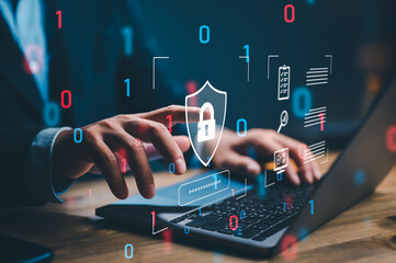 Leinwandbilder - User authentication system with username and password, cybersecurity concept, information security and encryption, secure Internet access, technology and cybernetics. computer security system.
