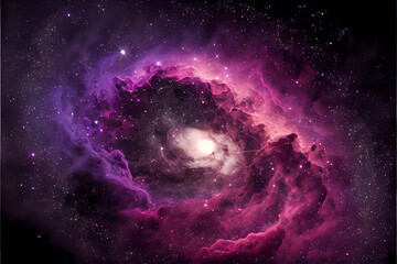 nebula, milky way, gas concentrations in space. origin of the universe, science fiction, created with Generative AI technology