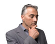 © stokkete - Pensive businessman with hand on chin