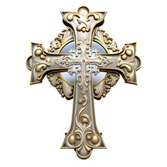 a christian cross logo illustration on transparent background