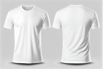 t-shirt mockup. white blank t-shirt front and back views. female and male clothes wearing clear attr