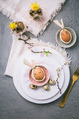 Wall Mural - Easter plate setting, Easter dining table