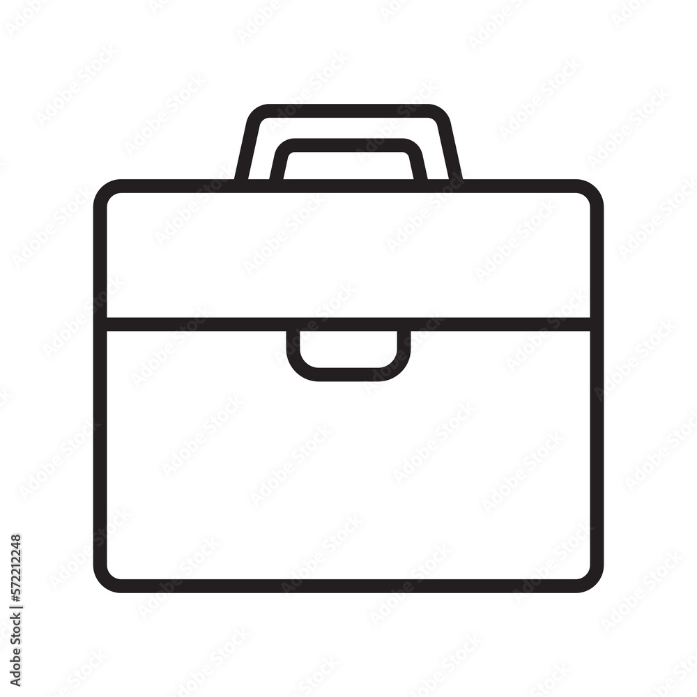 Business bag icon, briefcase vector icon. Suitcase, portfolio symbol ...