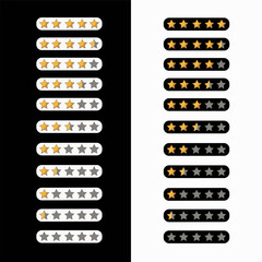 Rating Stars - Vector Illustration. Rating for sites, hotels, travel packages, online stores, reviews.