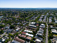 Aerial Image Above The Melbourne Suburb Of Toorak Looking East