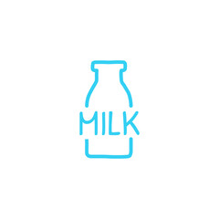 Fresh milk logo concept - isolated vector emblem