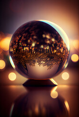 Fototapete - Beautiful abstract world on a bright bokeh background