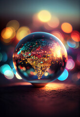 Fototapete - Beautiful abstract world on a bright bokeh background