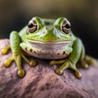 frog look straight into the camera, generative ai