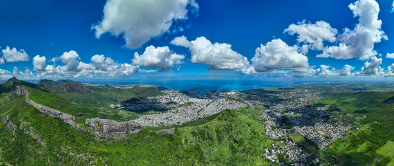 Wall Mural - Tour of Mauritius from the Underwater Water fall to the mountains