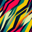 © art4all - Abstract seamless pattern. Bright colors, large geometric elements, Generative AI